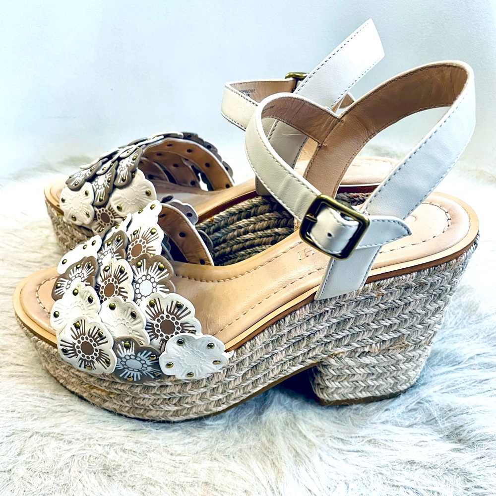 Coach 1941 Tea Rose Jae Espadrarille Sandals in Chalk.